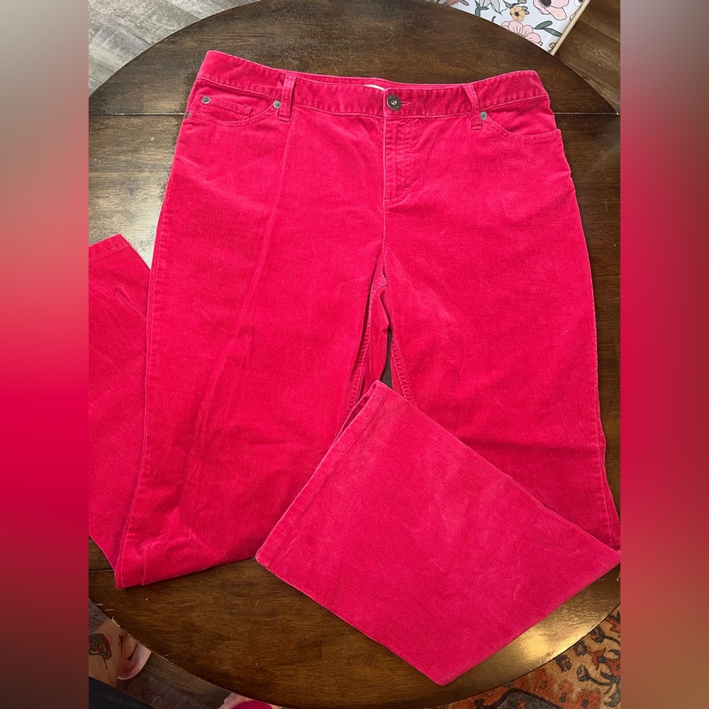 Coldwater Creek Pink/fuchsia size 14 petite Corduroy Pants